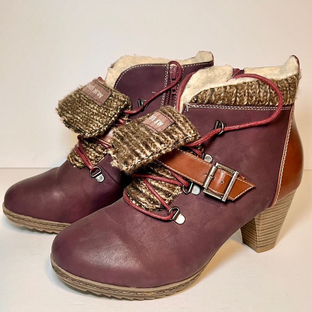 Muk Luka Women’s Boots Purple/Brown Size 9